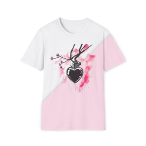 cherry blossom heart t-shirt